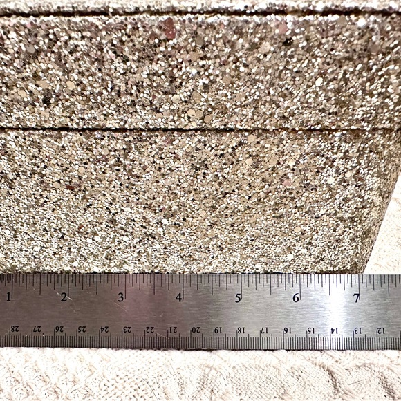 Rare HTF Victoria Secret Chunky Silver Glitter Makeup Cosmetic Box Holographic - Picture 15 of 16